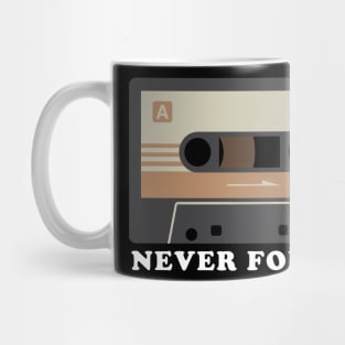 Never Forget Retro Vantage Cassette Mug
